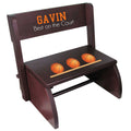 Personalized Basketball Child's Espresso Flip Stool