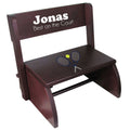 Personalized Tennis Child's Espresso Flip Stool