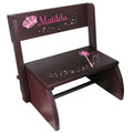 Personalized Magical Princess Espresso Flip Stool - MyBambino.com