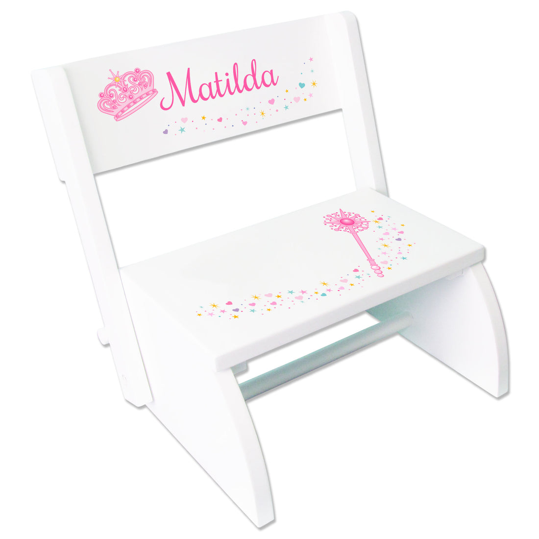 Personalized Magical Princess White Flip Stool - MyBambino.com