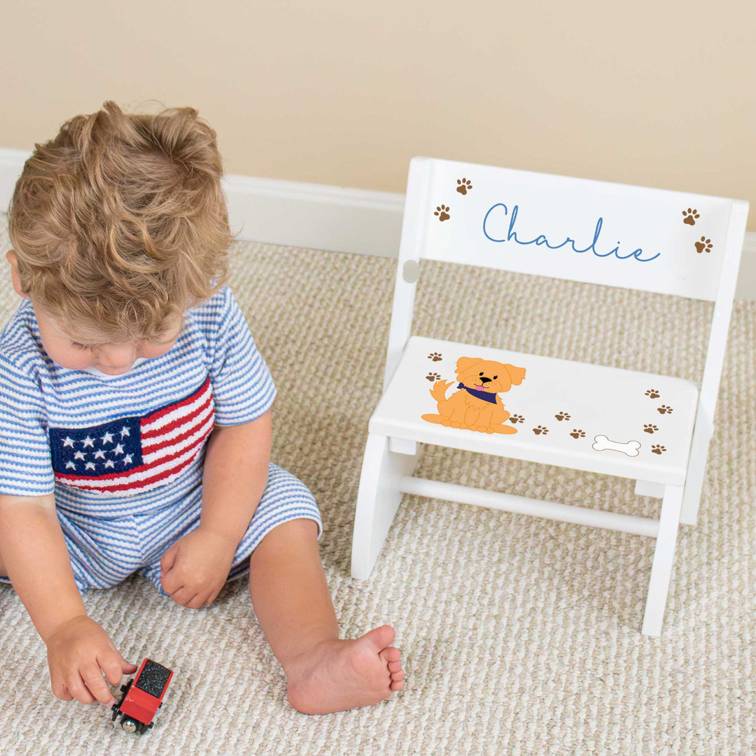 Personalized Child's Flip Stool - Pet Breed - MyBambino.com