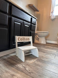 Engraved Child's Wood Flip Step Stool 2.0 - MyBambino.com