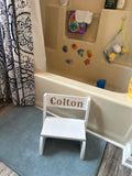 Engraved Child's Wood Flip Step Stool 2.0 - MyBambino.com