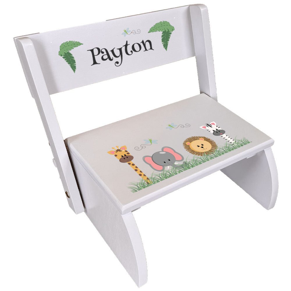 Personalized Child's Flip Stool 2.0 - Whisper White - MyBambino.com