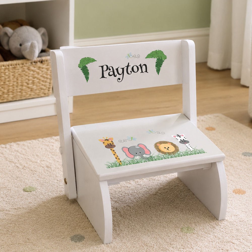 Personalized Child's Flip Stool 2.0 - Whisper White - MyBambino.com