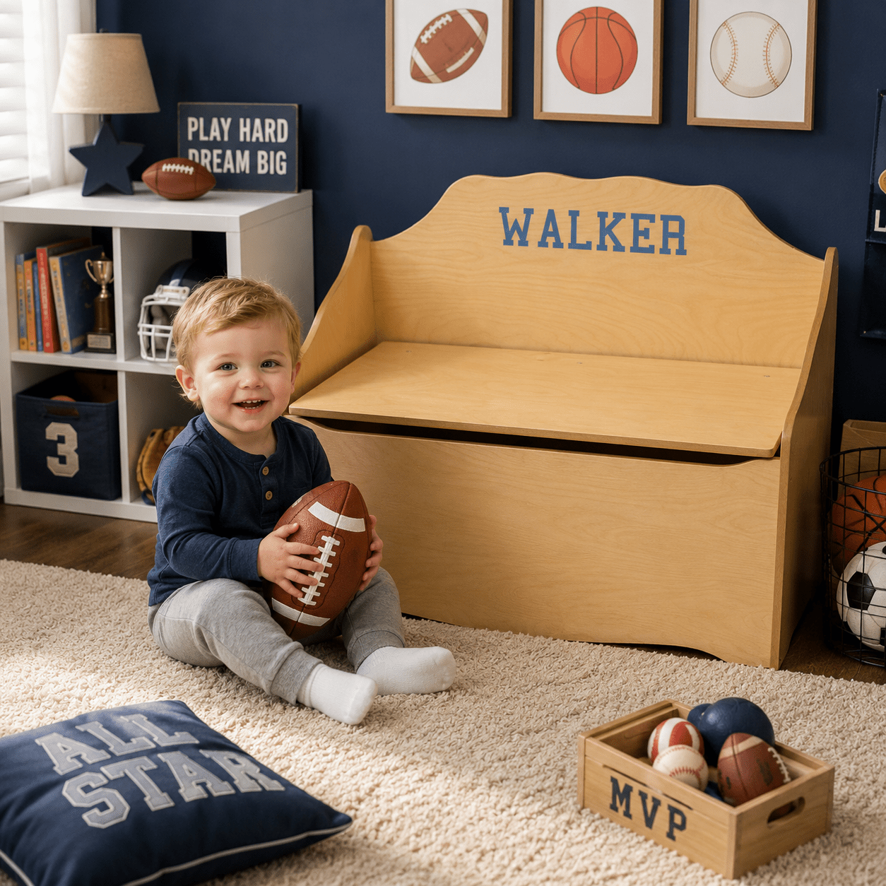 Custom Toy Chest - Just Name 2.0 - MyBambino.com