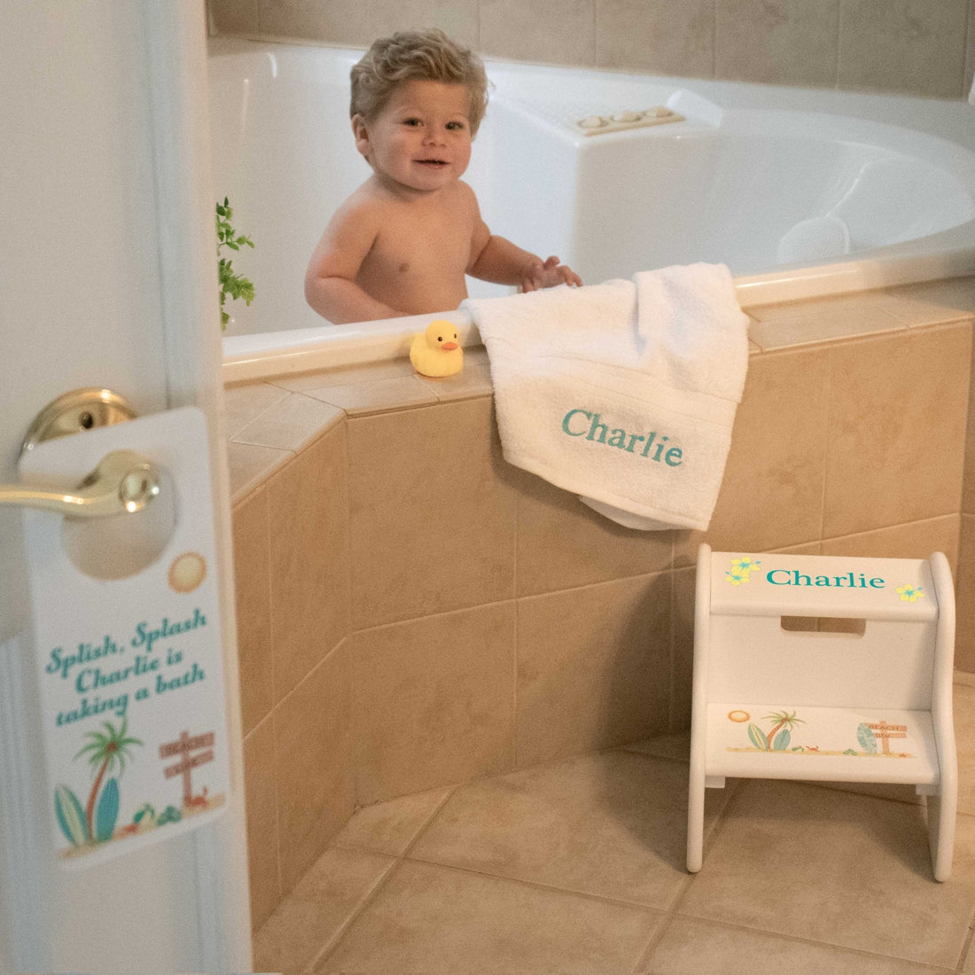 Personalized Tub Time Gift Set