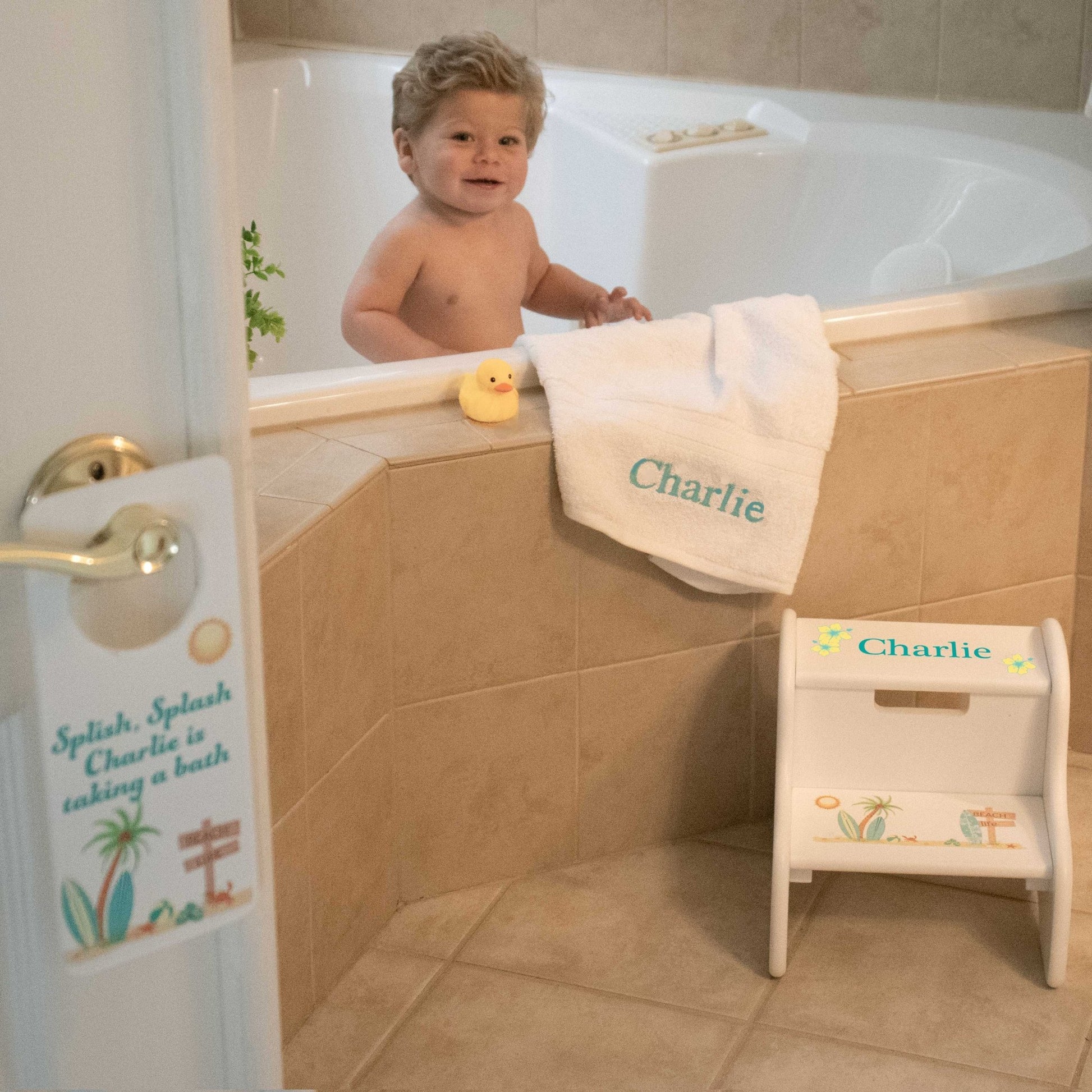 Personalized Tub Time Gift Set - detail view