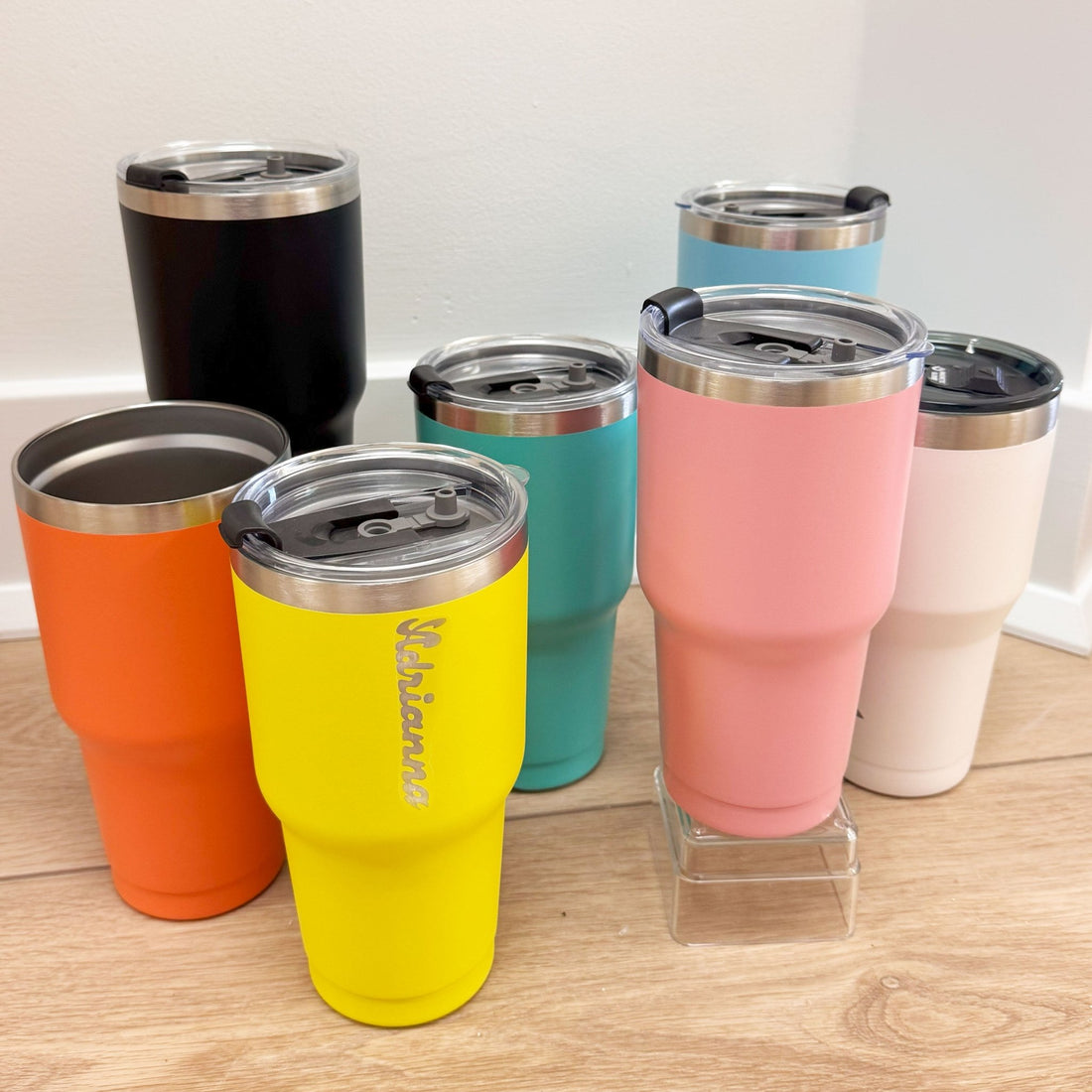 Custom Engraved Stainless Steel Thermal Tumbler - 30 oz - MyBambino.com