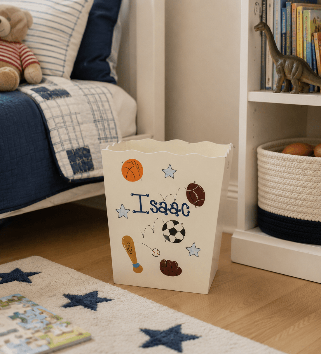 Hand Painted Wastebasket - MyBambino.com
