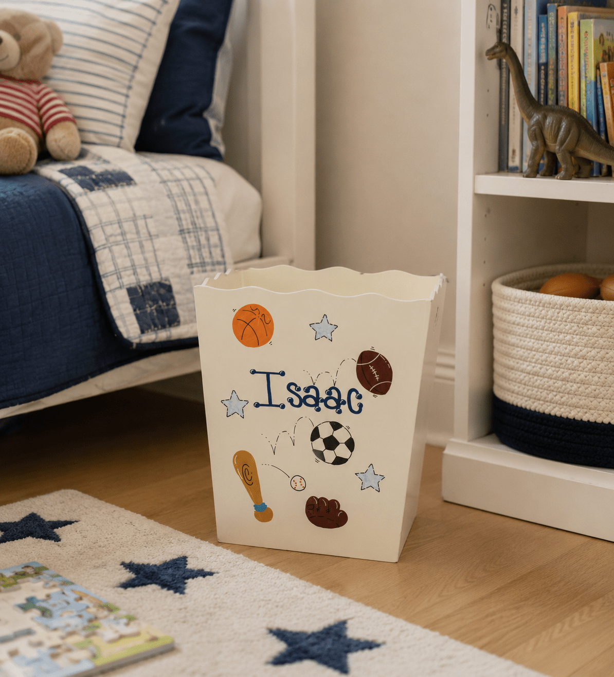 Hand Painted Wastebasket - MyBambino.com