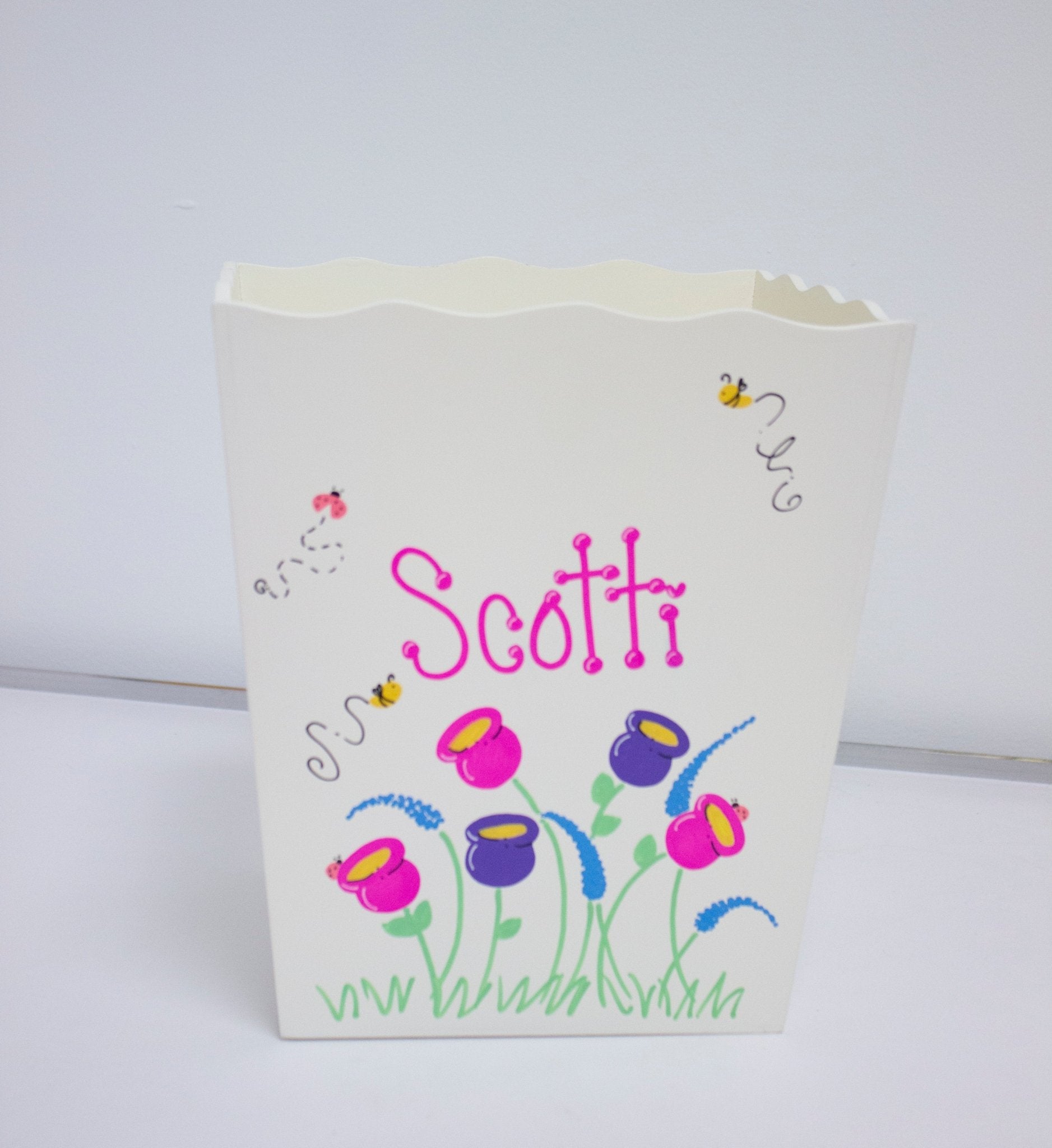 Hand Painted Wastebasket - MyBambino.com
