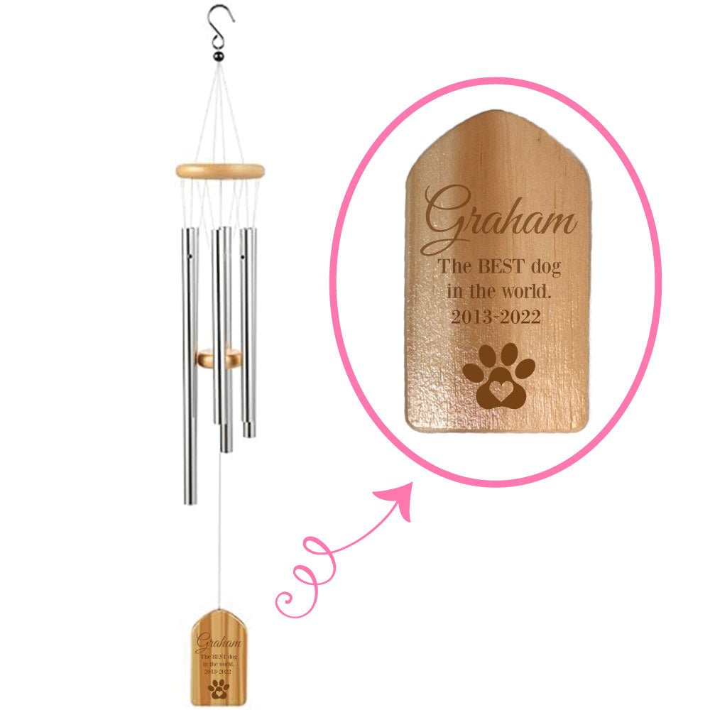Personalized Lasered Wind Chime - MyBambino.com
