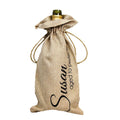 Personalized Wine Bag - Burlap - MyBambino.com