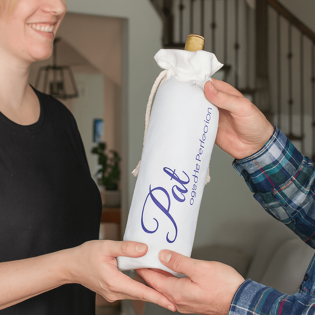 Personalized Wine Bag - White - MyBambino.com