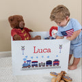 Personalized Open White Toy Box 2.0 - MyBambino.com