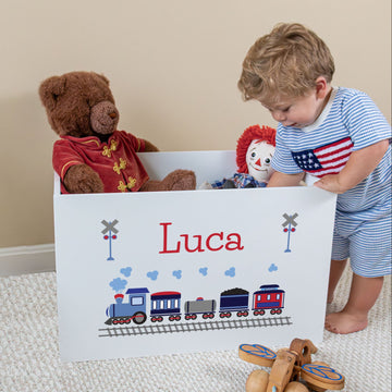 Personalized Open White Toy Box 2.0 - MyBambino.com