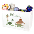 Open Top Toy Box - Green Dinosaurs - MyBambino.com