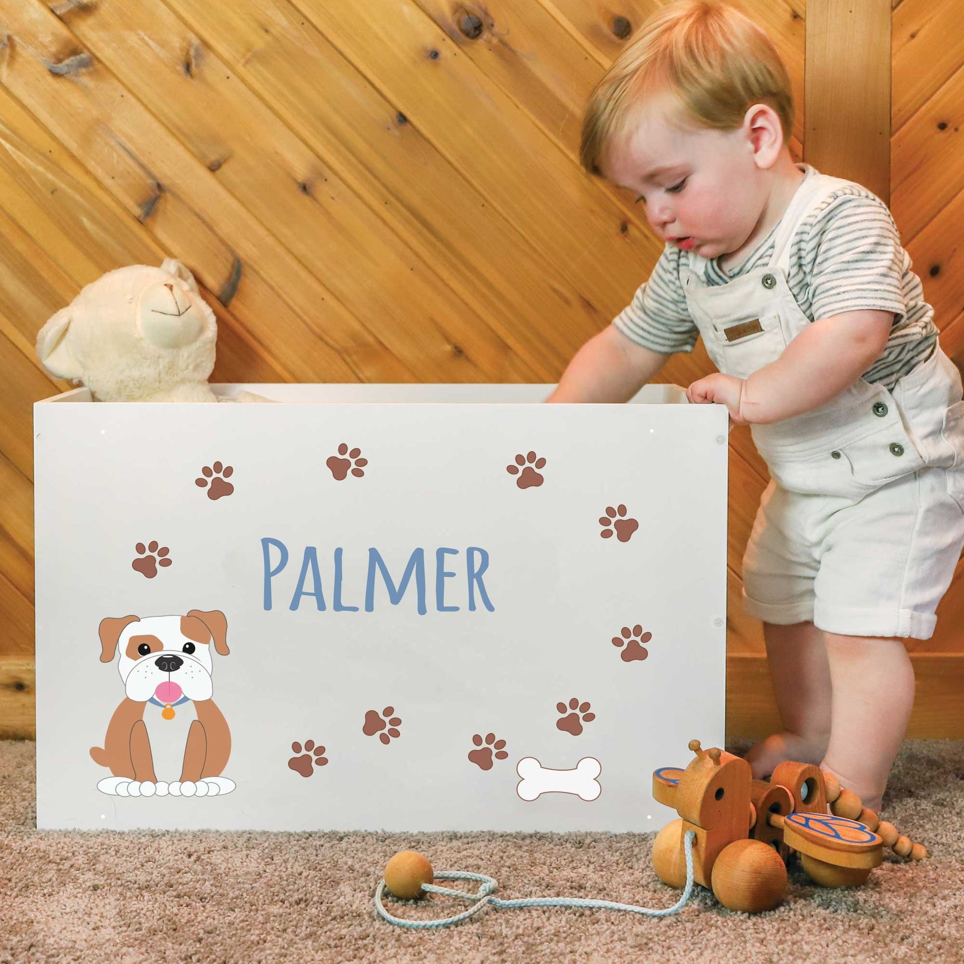 Personalized Open Toy Box - Pet Breed Design - MyBambino.com