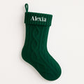 Embroidered Cable Knit Christmas Stocking - MyBambino.com