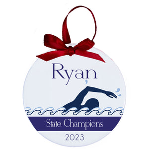 Personalized Swim Ornament