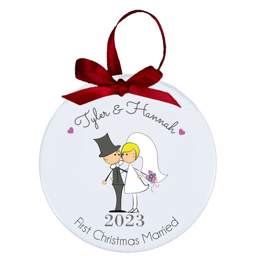 Personalized Wedding Couple Ornament