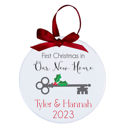 Personalized New Home Ornament - Key