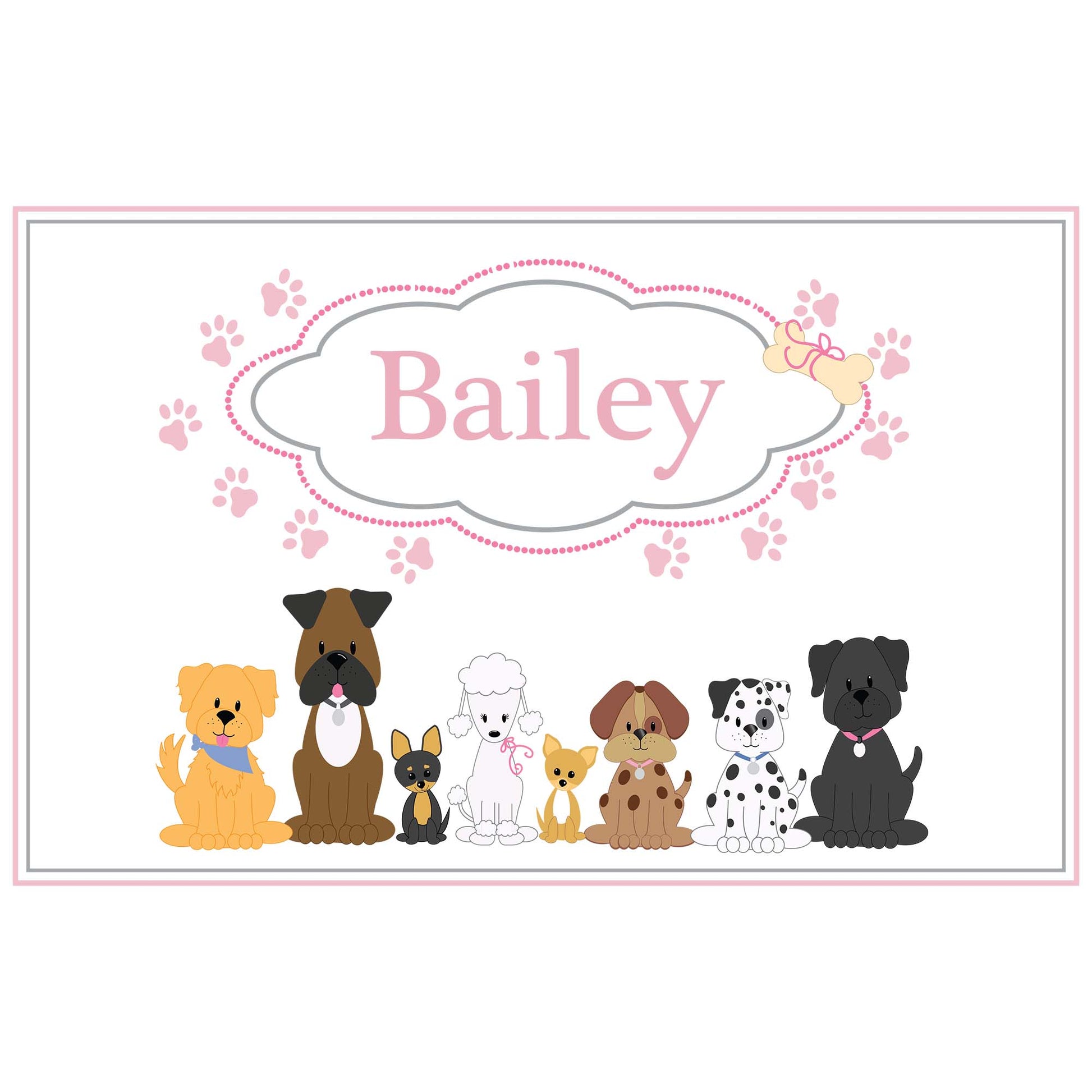 Personalized Child's Placemat - Pet Breed Designs - MyBambino.com