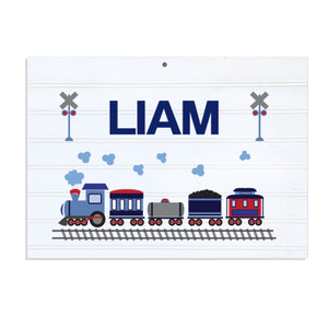 Custom Vintage Nursery Sign - Train