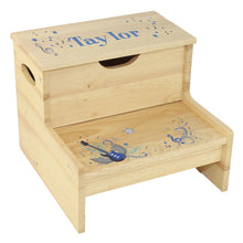 Wood Storage Stool - Blue Rock Star