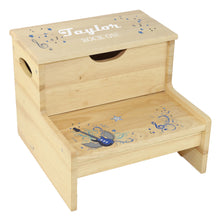 Wood Storage Stool - Blue Rock Star
