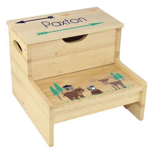 Wood Storage Stool - North Woodland