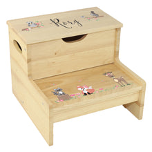 Wood Storage Stool - Gray Woodland