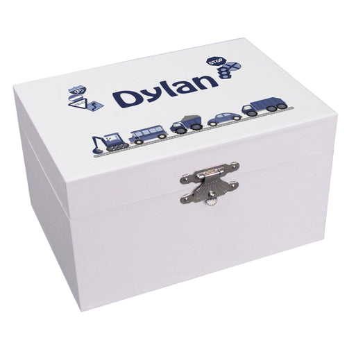 Personalized Transportation Ballerina Jewelry Box