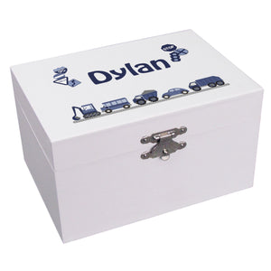 Personalized Transportation Ballerina Jewelry Box