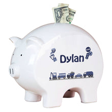 Personalized Transportation Piggy Bank