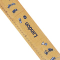 Personalized Transportation Natural Growth Chart White Two Step Stool