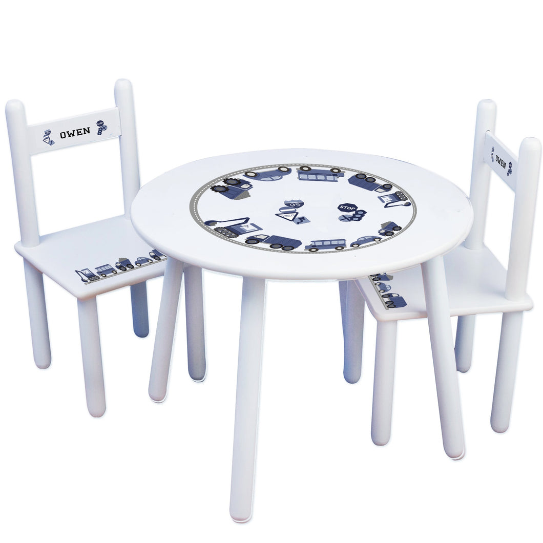 Personalized Transportation Table and Chair Set