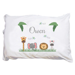 Personalized Safari Animals Pillowcase