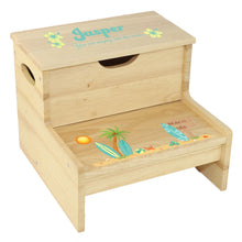 Wood Surf's Up Storage Stool