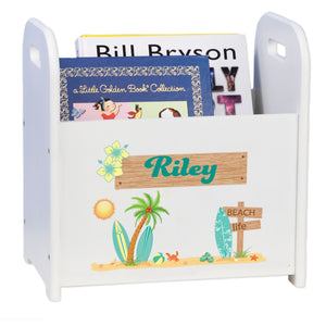 Personalized Surfs Up White Book Caddy