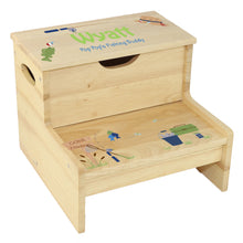 Wood Storage Stool - Gone Fishing