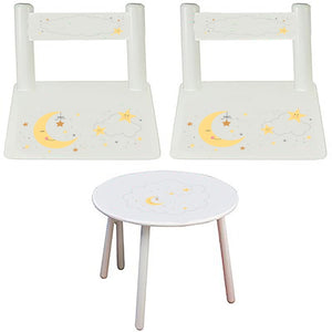 Personalized Celestial Moon Table and Chair Set