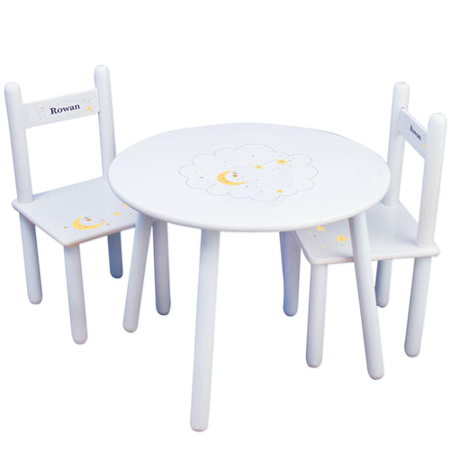 Personalized Celestial Moon Table and Chair Set