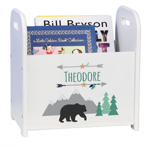 Personalized Mountain Bear Book Caddy