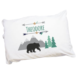 Personalized Mountain Bear Pillowcase