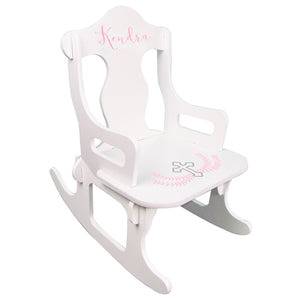 Personalized Puzzle Rocker - Pink Cross