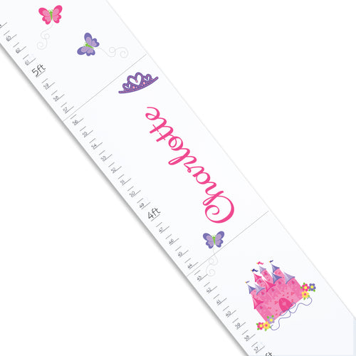 personalized princess growth chart ruler