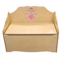 Personalized Princess Castle Natural Toy Chest