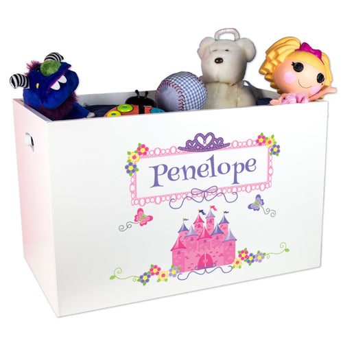 Open Top Toy Box - Princess Castle